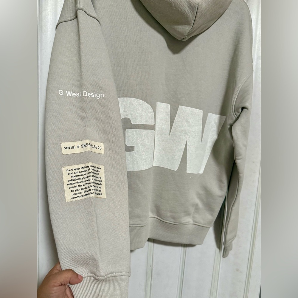G West Design Gray Graphic Hoodie